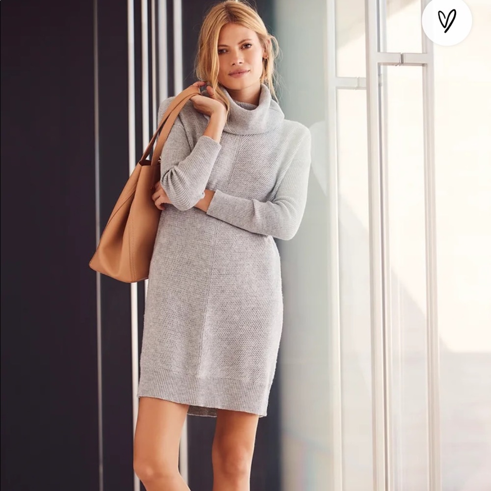 lulus Tea Reader Light Grey Sweater Dress